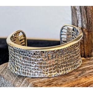 SILPADA Retired Sterling Silver Woven Mesh Wide Band Cuff Bracelet